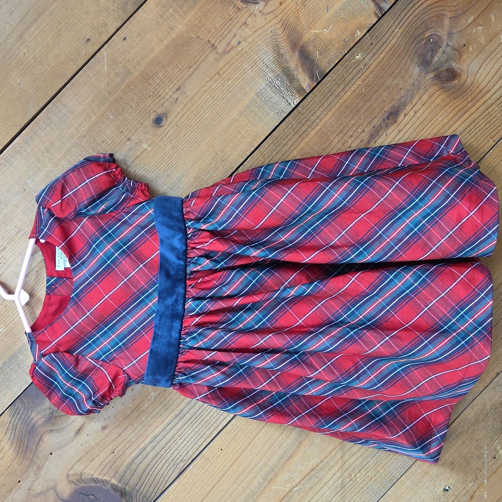 Max Studio Toddler Girls Red/Navy Plaid Dress Size 4T